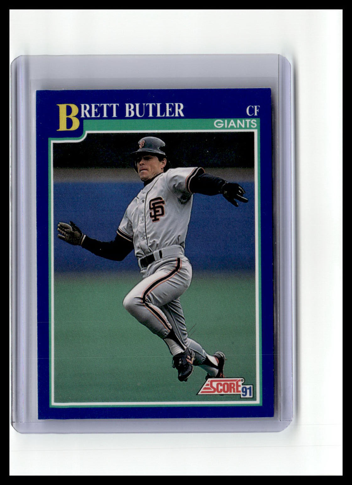 1991 Score Brett Butler Blue Border #455