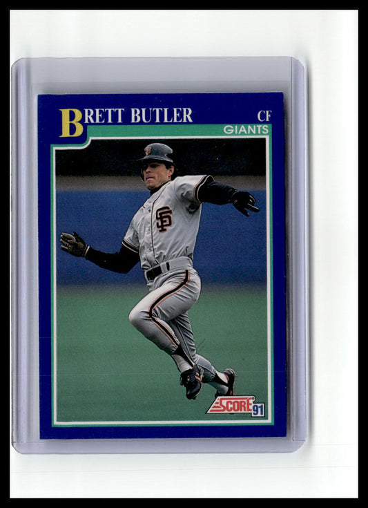 1991 Score Brett Butler Blue Border #455