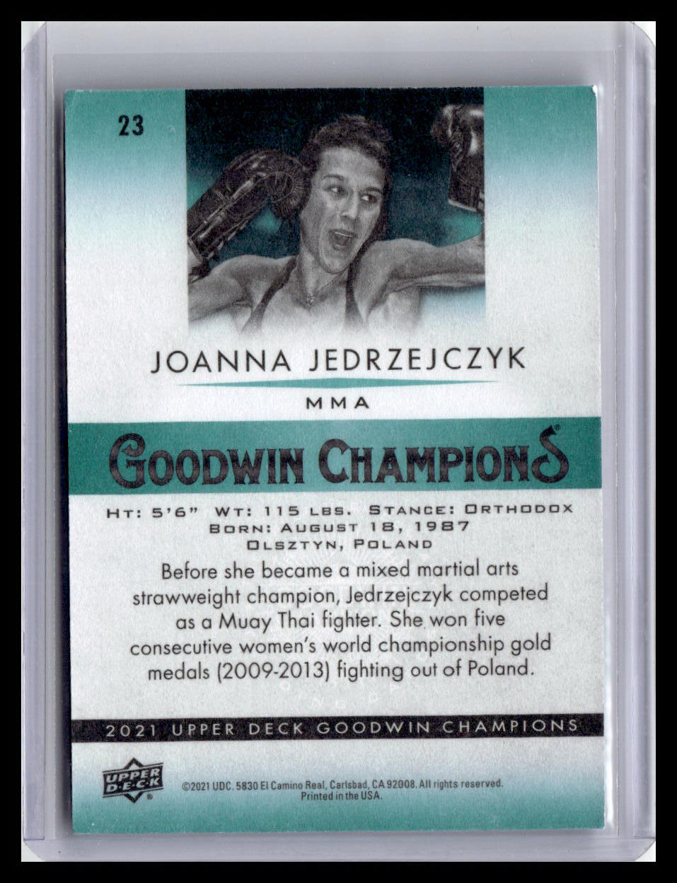 2021 Goodwin Champions Joanna Jedrezejczyk #23