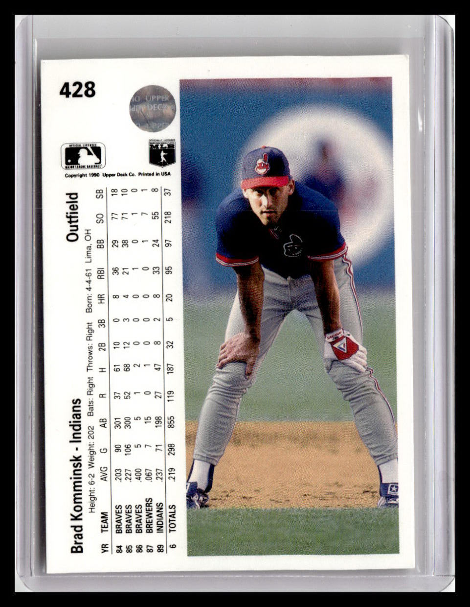 1990 Upper Deck Brad Komminsk #428