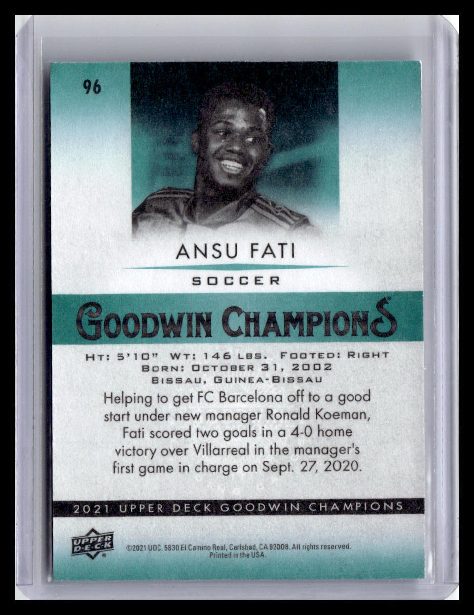 2021 Goodwin Champions Ansu Fati #96