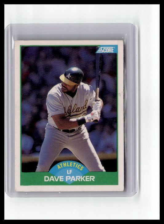Baseball trading card of Dave Parker in a protective case