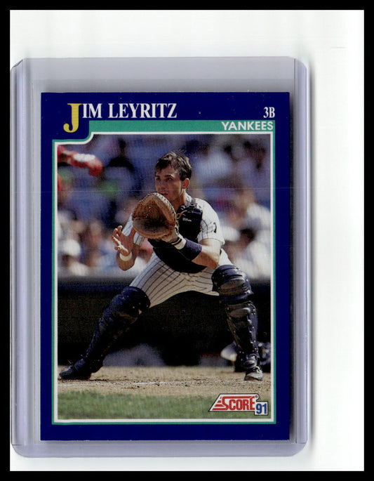 1991 Score Jim Leyritz Blue Border #65