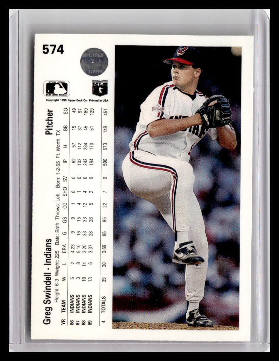1990 Upper Deck Greg Swindell #574