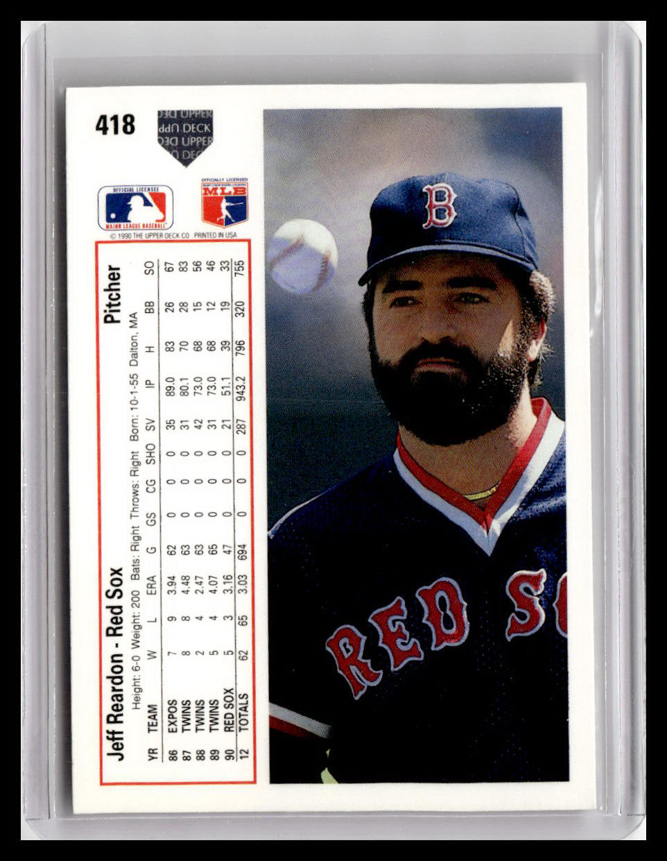 1991 Upper Deck Jeff Reardon #418
