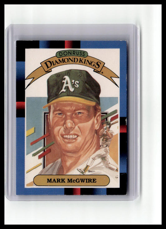 Baseball trading card of Mark McGwire with Donruss Diamond Kings branding.
