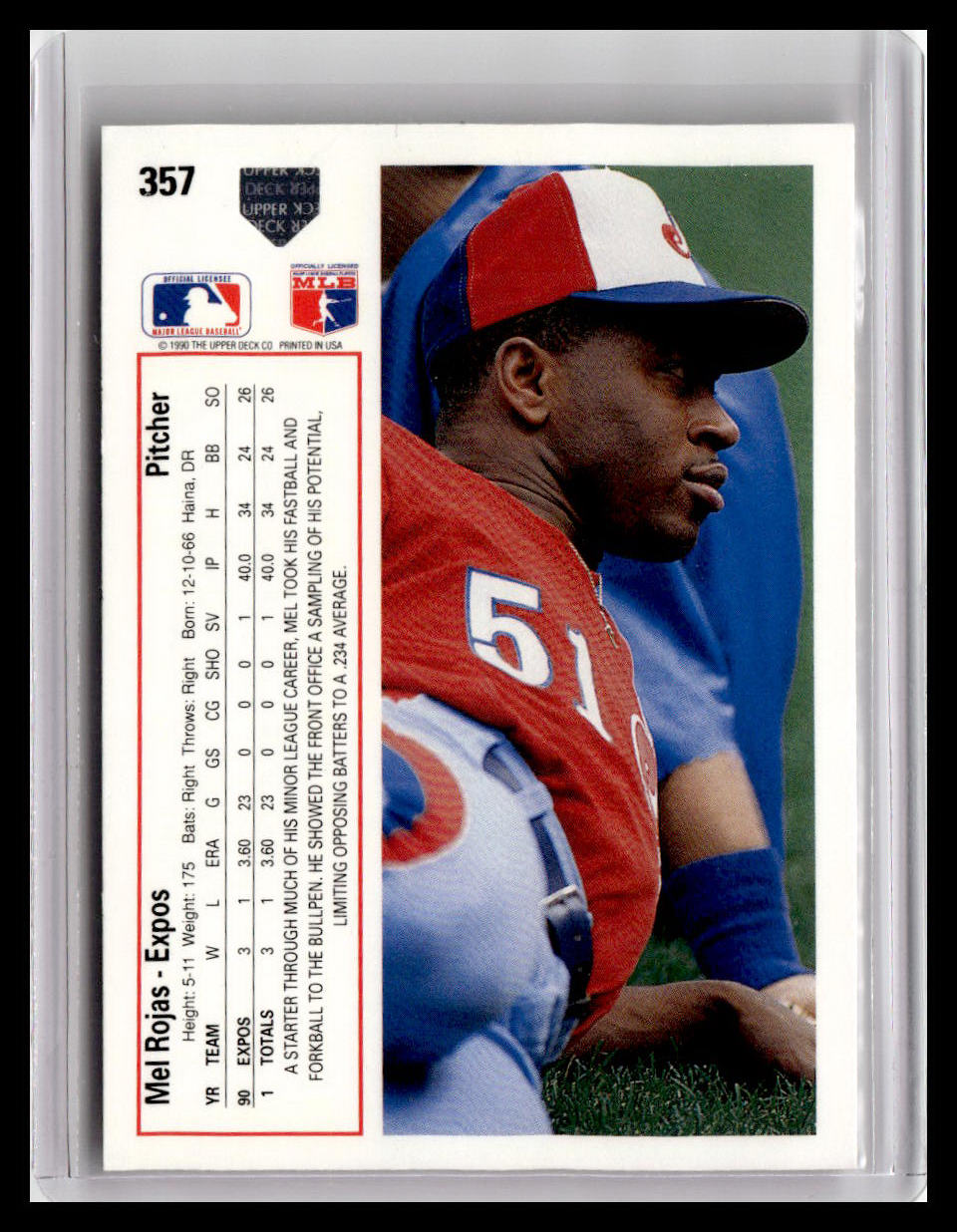 1991 Upper Deck Mel Rojas #357