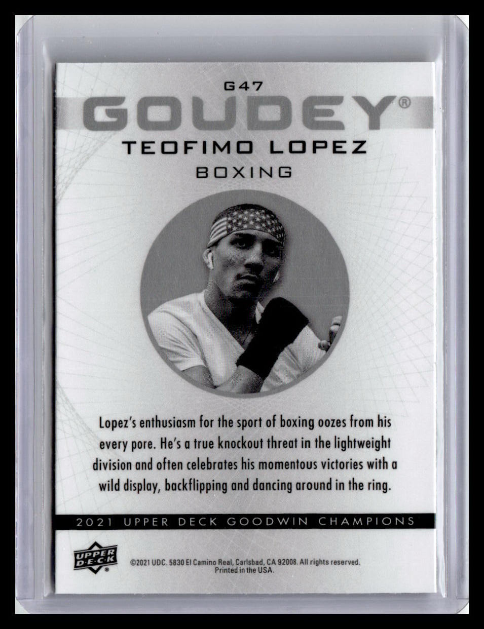 2021 Goodwin Champions Teofimo Lopez Goudey Platinum #G47