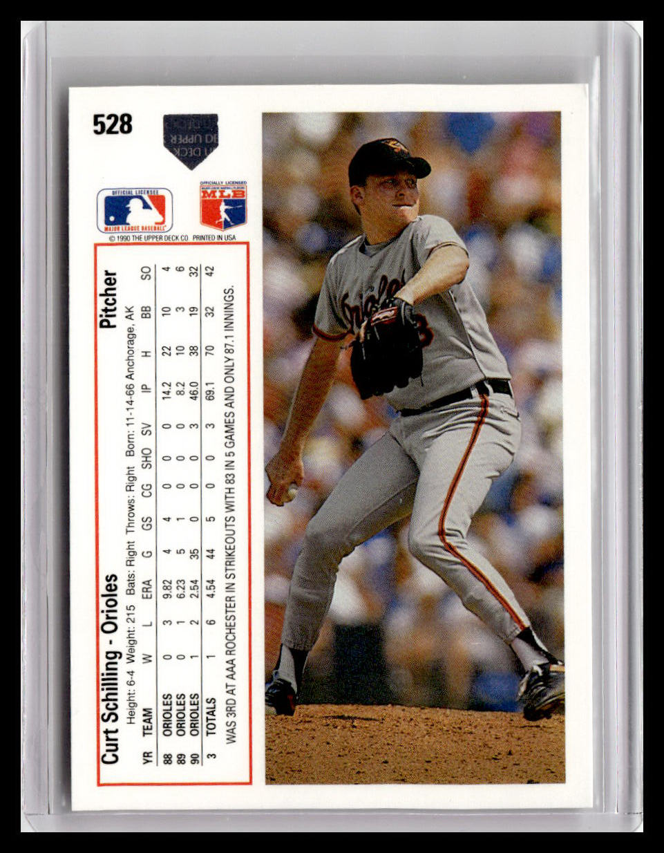 1991 Upper Deck Curt Schilling #528