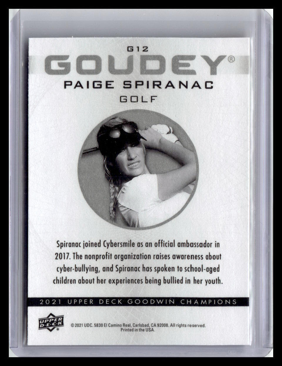 2021 Goodwin Champions Paige Spiranac Goudey #G12