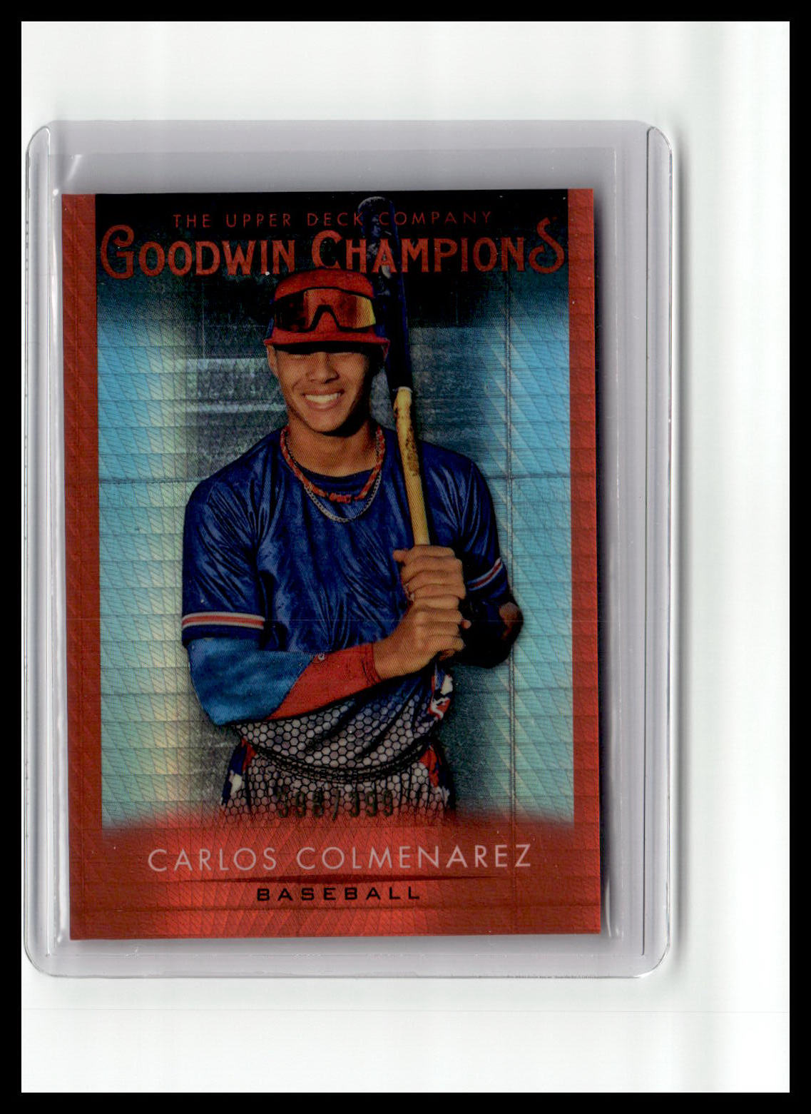 2021 Goodwin Champions #11 Carlos Colmenarez Platinum Orange Prism /399