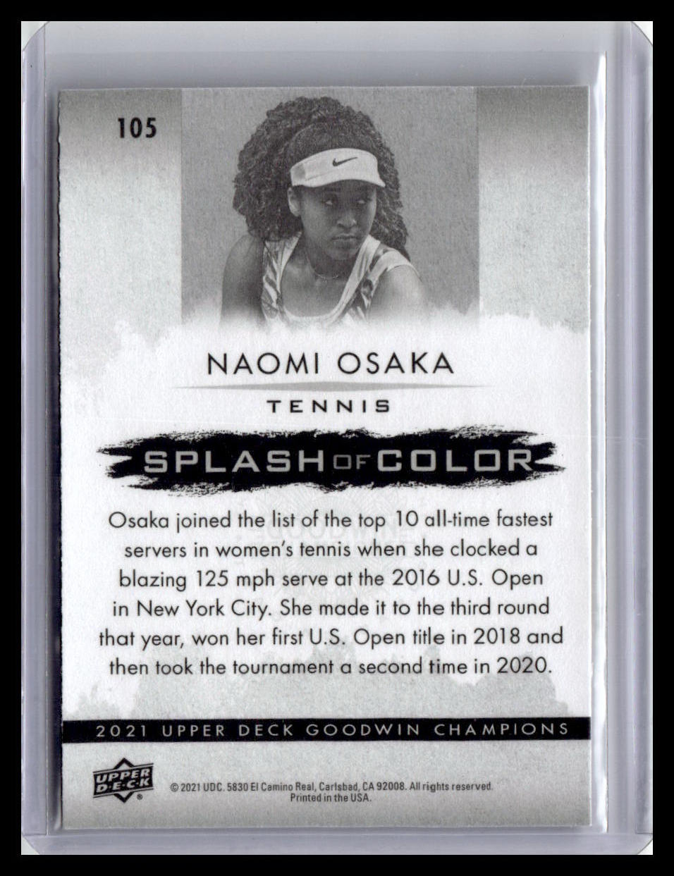 2021 Goodwin Champions Naomi Osaka Splash Of Color #105