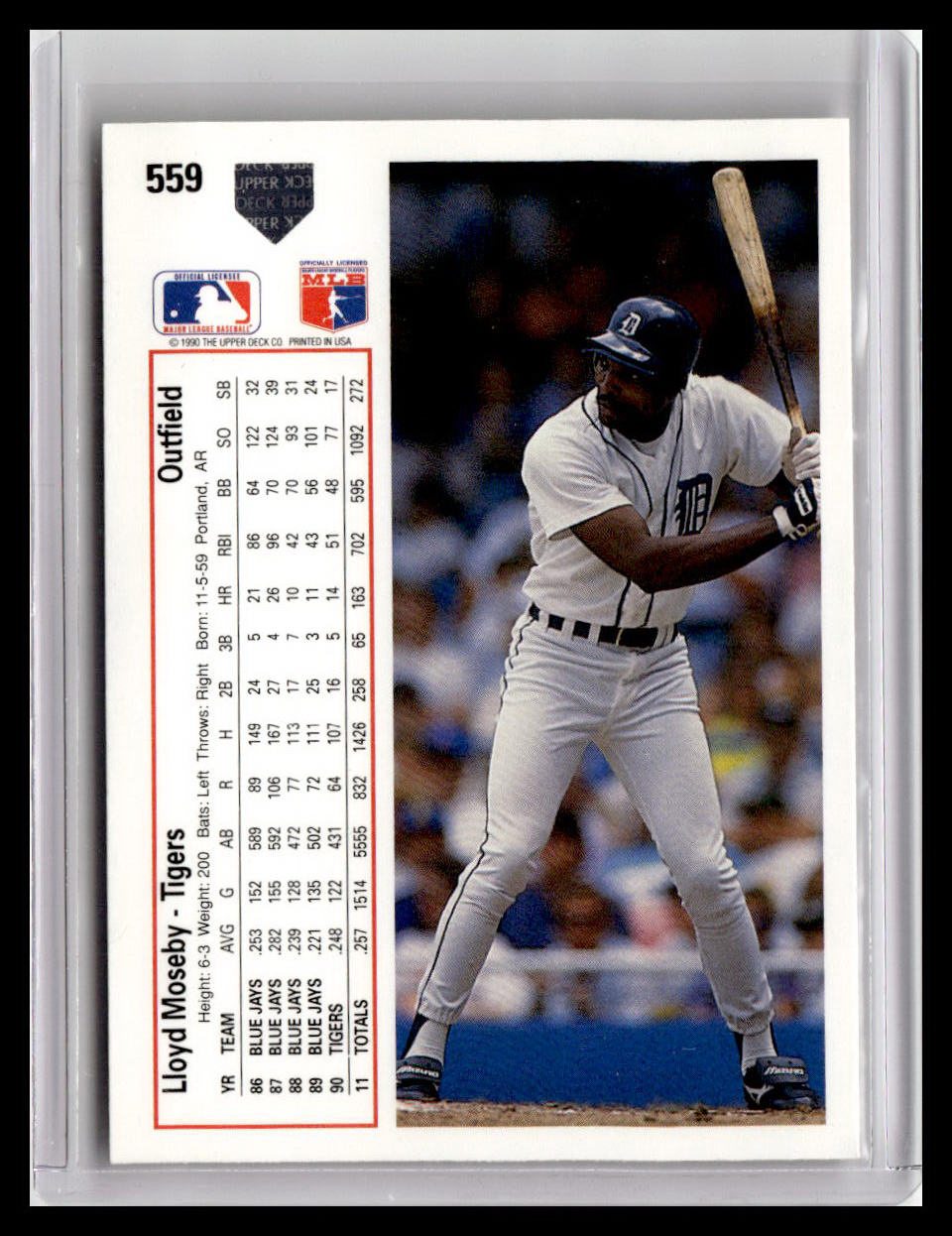 1991 Upper Deck Lloyd Moseby #559