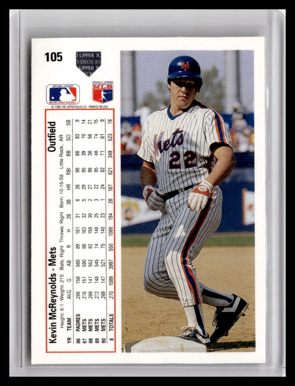 1991 Upper Deck Kevin McReynolds #105