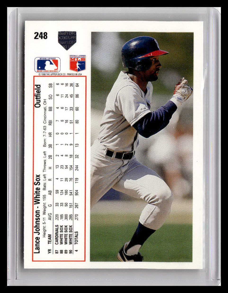 1991 Upper Deck Lance Johnson #248