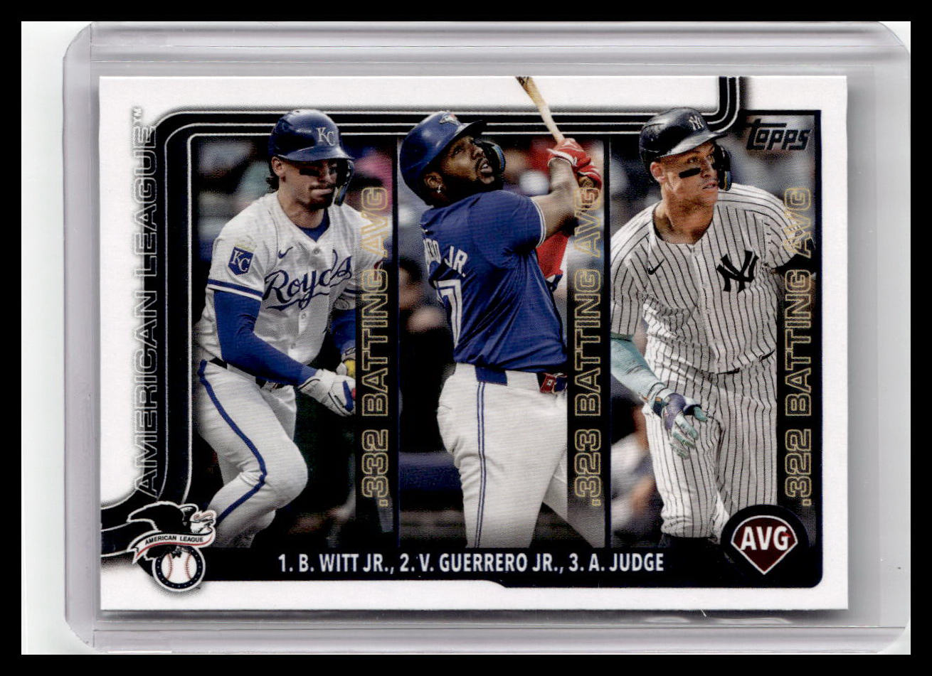 2025 Topps #345 American League Leaders  Witt Jr. / Guerrero Jr. / Judge