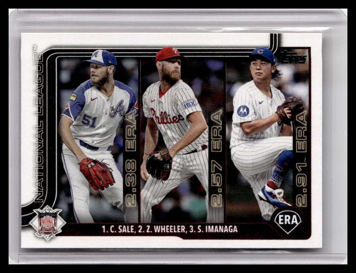 2025 Topps #272 National League ERA Leaders - Sale / Wheeler / Imanaga
