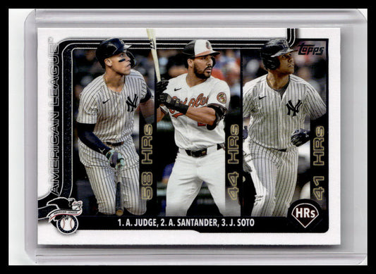 2025 Topps #79 American League HR Leaders - Judge / Santander/ Soto