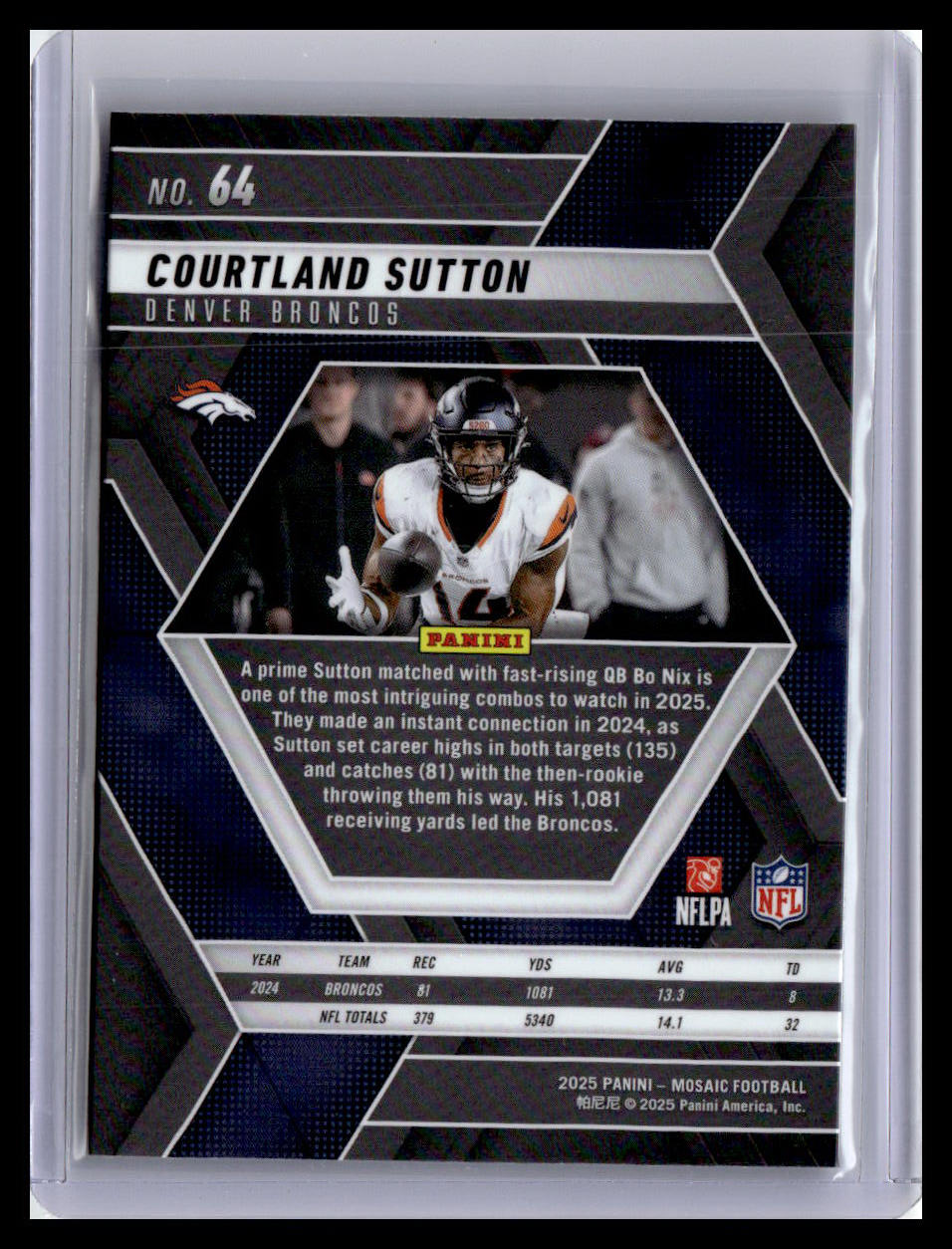 2025 Panini Mosaic Courtland Sutton #64
