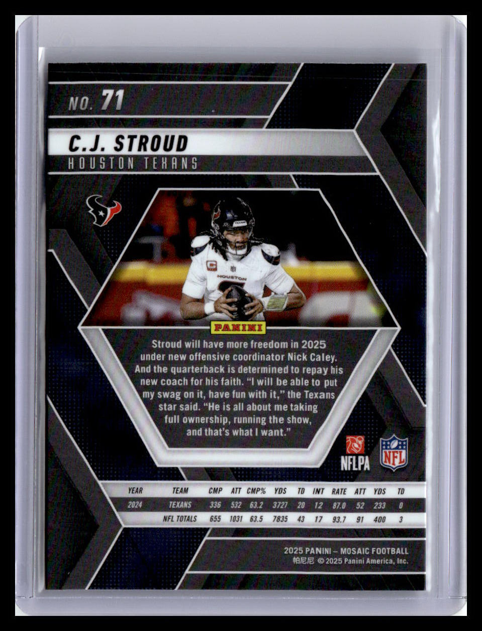 2025 Panini Mosaic C.J. Stroud #71