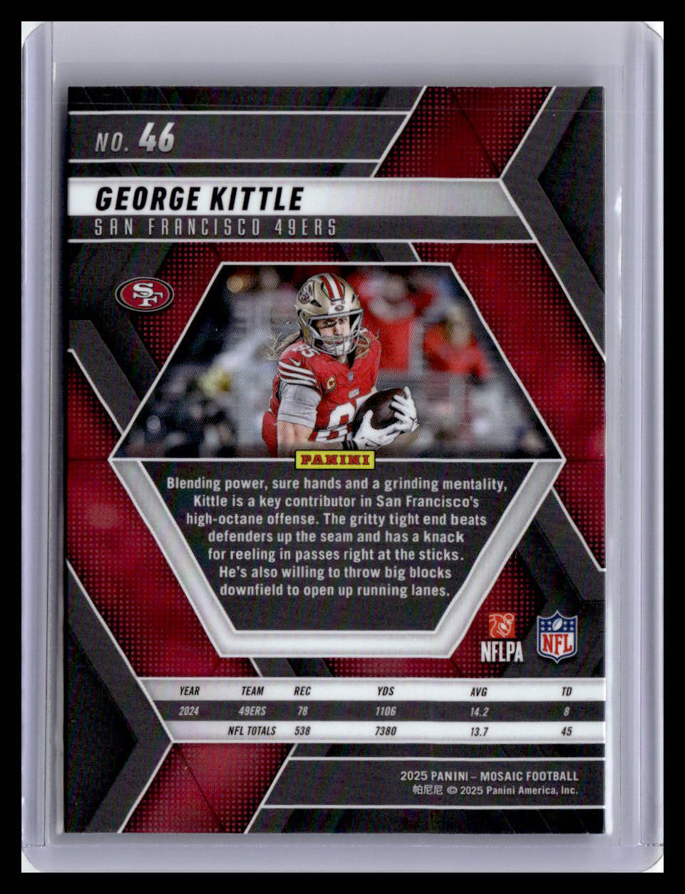 2025 Panini Mosaic George Kittle #46