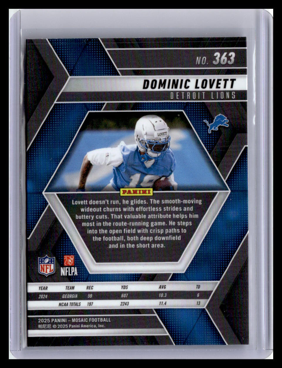 2025 Panini Mosaic Dominic Lovett (RC) #363