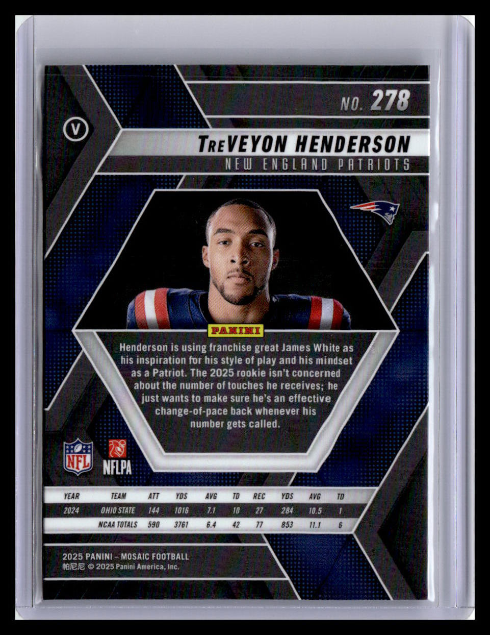 2025 Panini Mosaic TreVeyon Henderson (RC) #278
