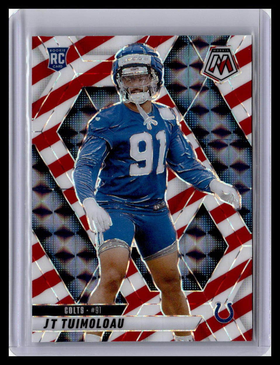 2025 Panini Mosaic JT Tuimoloau (RC) Red & White Mosaic #387