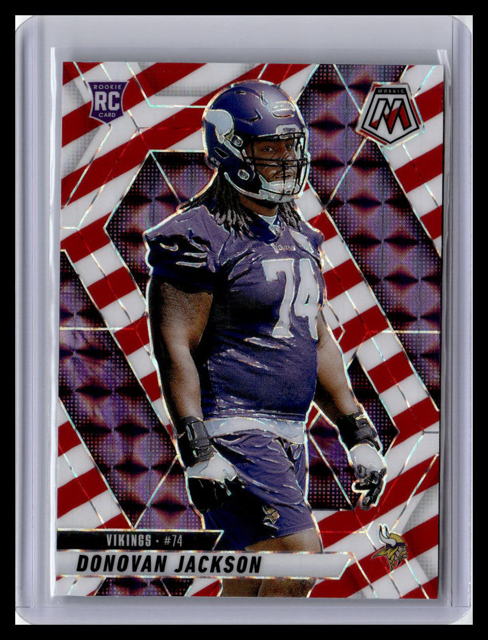 2025 Panini Mosaic Donovan Jackson (RC) Red & White Mosaic #388