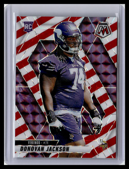 2025 Panini Mosaic Donovan Jackson (RC) Red & White Mosaic #388