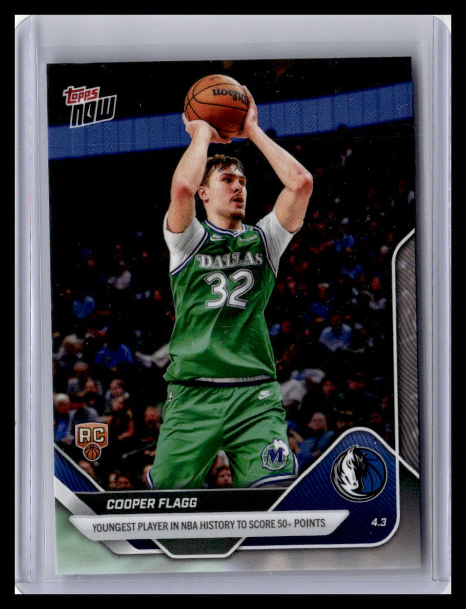 Topps Now Cooper Flagg Rookie Card - Front