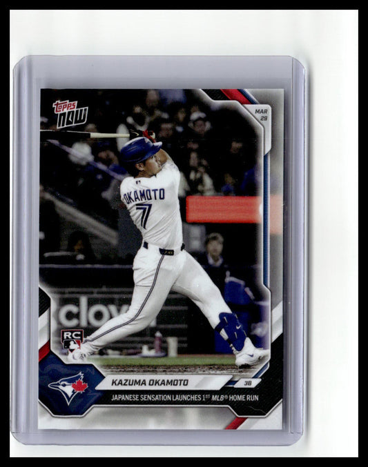 Topps Now Kazuma Okamoto Rookie Card - Front 